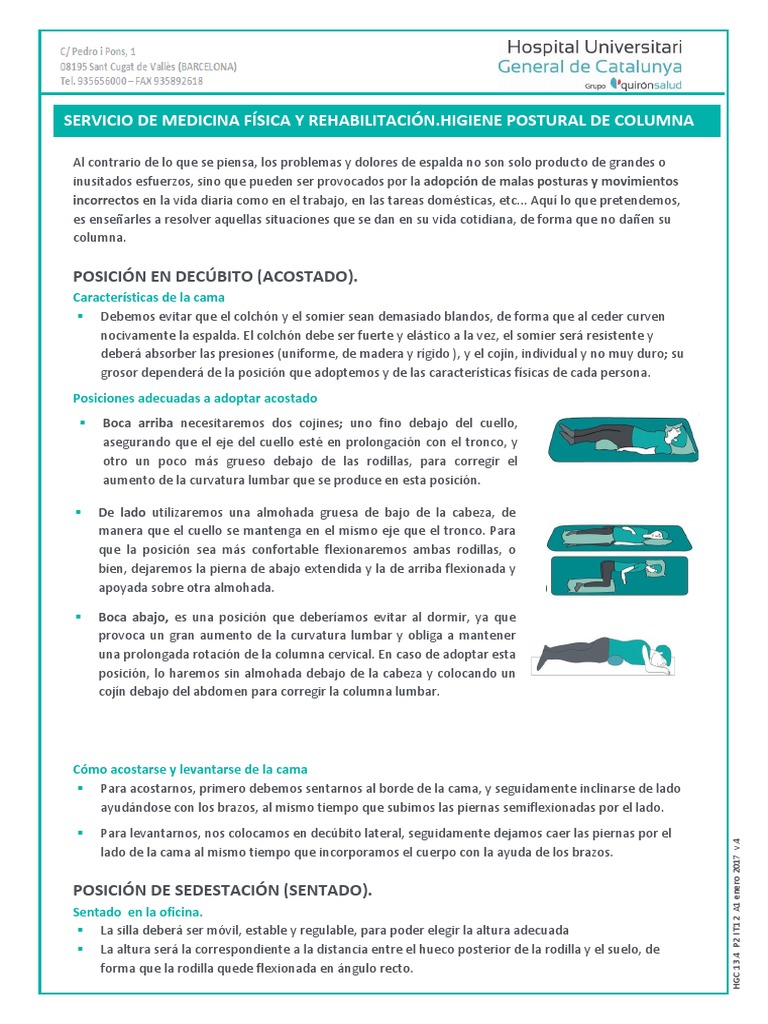 Higiene Postural para Evitar Dolores de Espalda | PDF | Rodilla | Pie