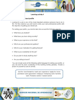 Learning activity 4 professional profile