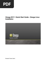 Omega 2017.1 Quick Start Guide - Omega Linux Installation: Document Version Control