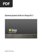 Operating Systems Guide For Omega 2017.1: Document Version Control