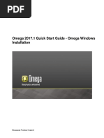 Omega 2017.1 Quick Start Guide - Omega Windows Installation: Document Version Control