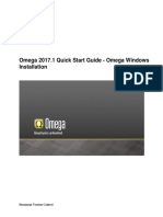 Omega 2017.1 Quick Start Guide - Omega Windows Installation: Document Version Control