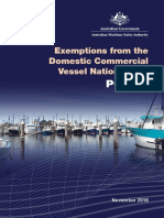 Exemptions From The Domestic Commercial Vessel National Law Policy