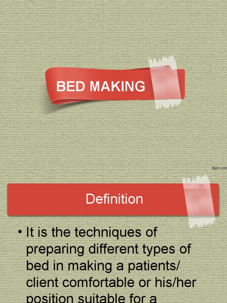 Bed Making PDF Bedding Bed