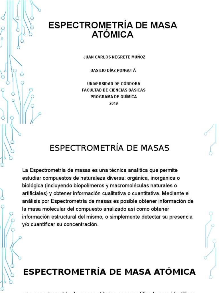 espectrometría de masa atómica2 | PDF | Espectrometría de masas ...