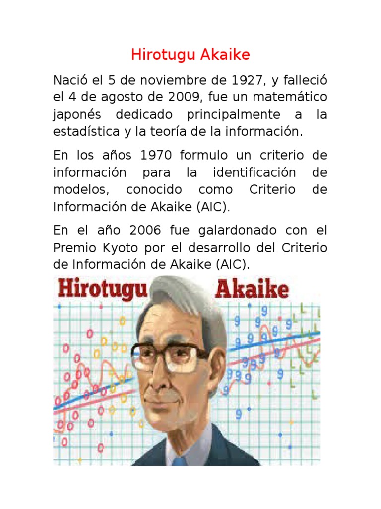 Hirotugu Akaike PDF