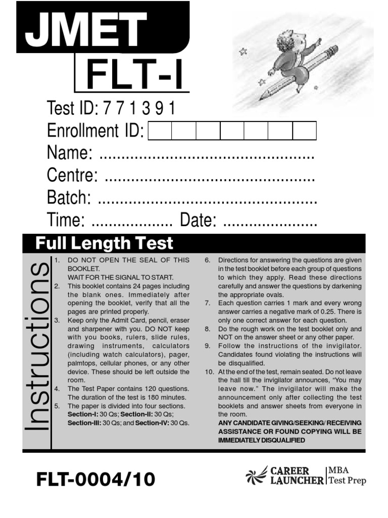 Flt-I: Full Length Test | PDF