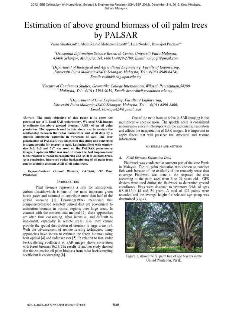 2012 Estimation of Above Ground Biomass | PDF | Remote Sensing | Nature