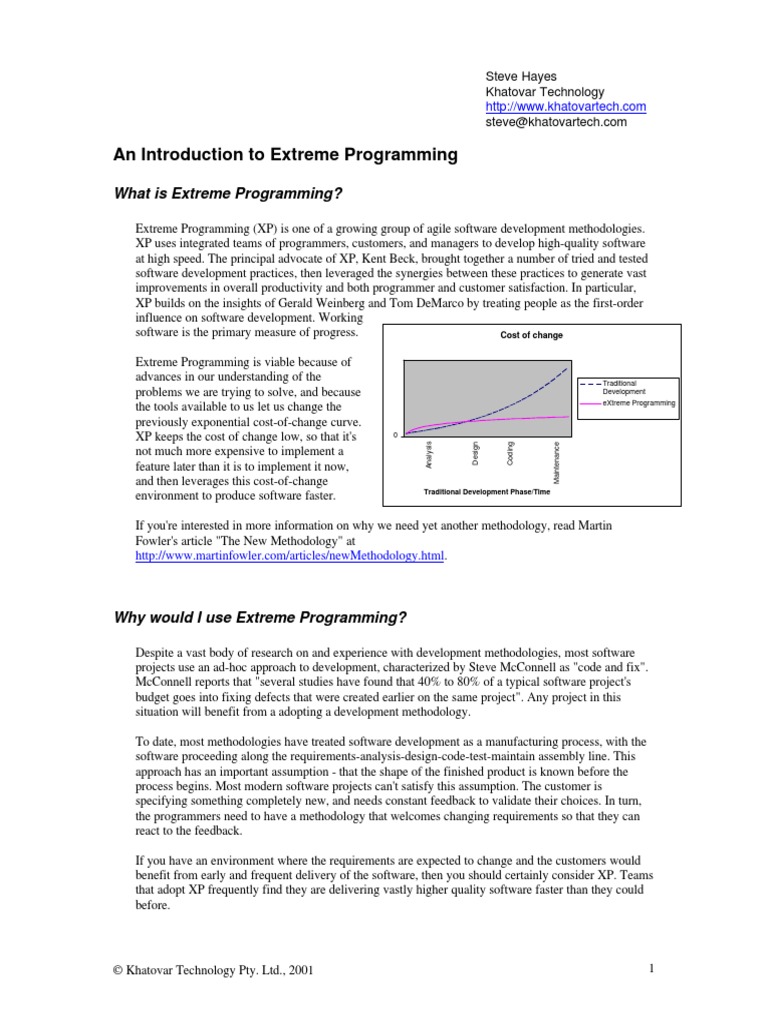 An Introduction To Extreme Programming | PDF | Software Development ...