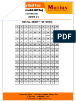 Answer Key (Maharashtra) : NTSE STAGE - I - 2019-20