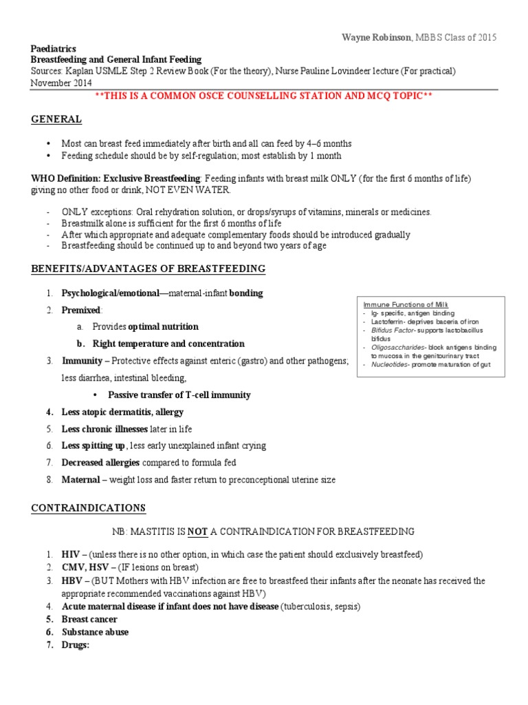 A1 Breastfeeding And General Feeding Pdf Pdf Breast Milk Lactation