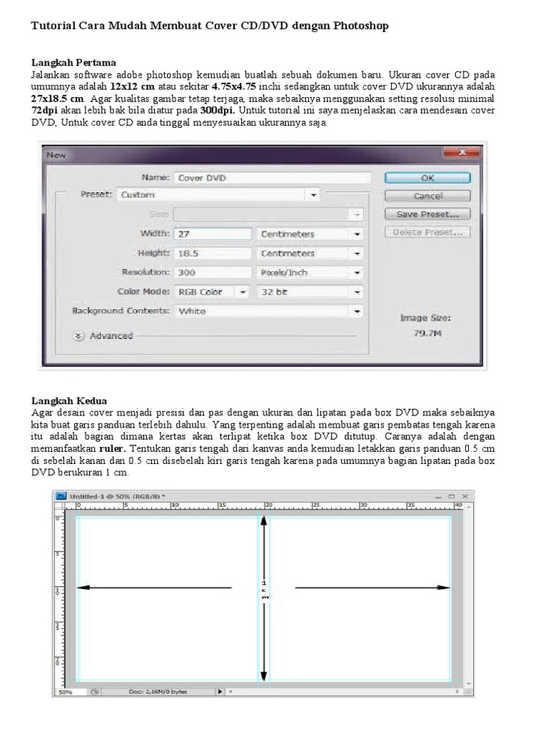Tutorial Desain Cover CD/DVD Photoshop | PDF | Seni