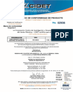 Tomacorrientes Certificado 02936 PDF