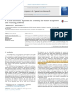 A Branch-And-Bound Algorithm For Assembly Line Worker Assignment and Balancing Problem