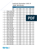 Jadwal Imsak Boyolali