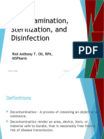 Decontamination, Disinfection, and Sterilization