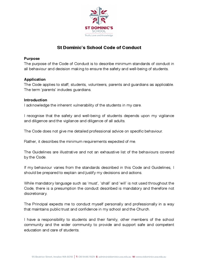 Code of Conduct and Guidelines v1 | PDF | Competence (Human Resources ...