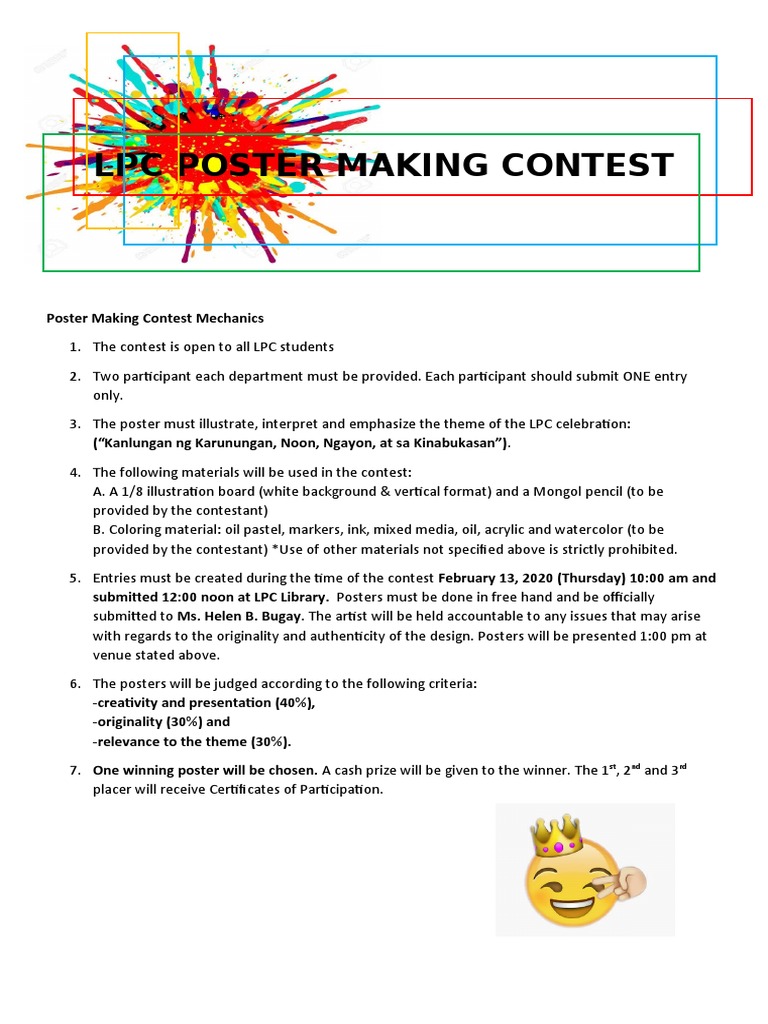 LPC Poster Making Contest Guidelines | PDF
