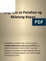 Ang Tula Sa Panahon NG Aklatang-Bayan