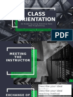 Class Orientation - 3D Modelling
