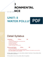 CL142 Environmental Science: Unit: 8 Water Pollution