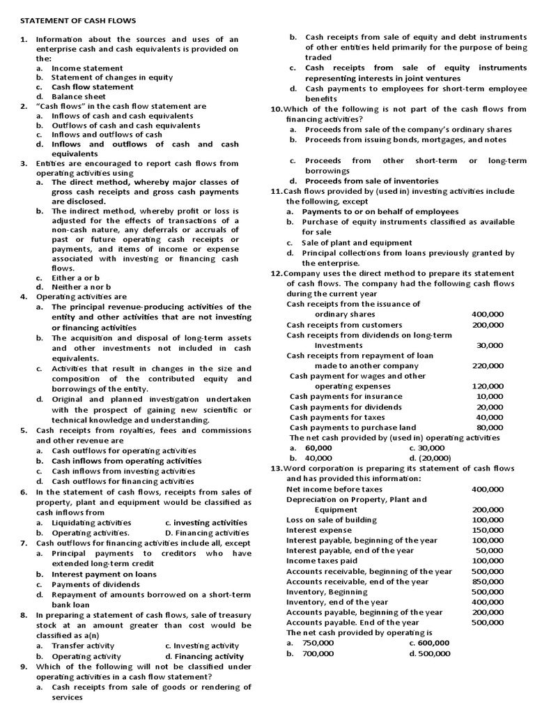 Understanding Cash Flow Statements | PDF | Cash Flow Statement | Dividend
