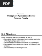 Websphere Application Server Product Family: Welcome To