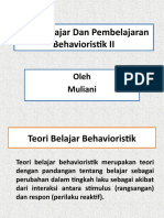 10 Teori Belajar Dan Pembelajaran Behavioristik II