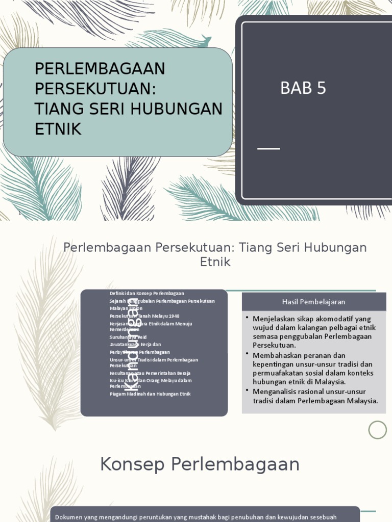 Bab 5 Perlembagaan Persekutuan Tiang Seri Hubungan Etnik Pdf