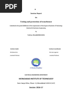 Testing and Protection of Transformer Se