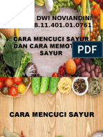 Cara Mencuci Dan Memotong Sayur