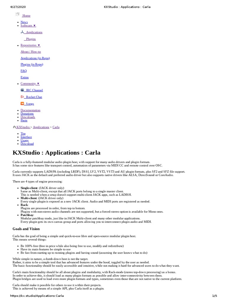Carla: Modular Audio Plugin Host | PDF | Application Software | Mac Os