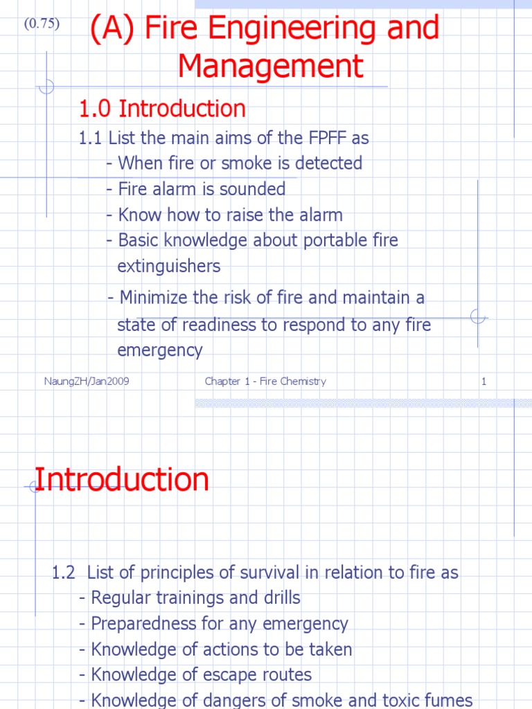 Naungzh/Jan2009 Chapter 1 - Fire Chemistry 1 | PDF | Fires | Combustion