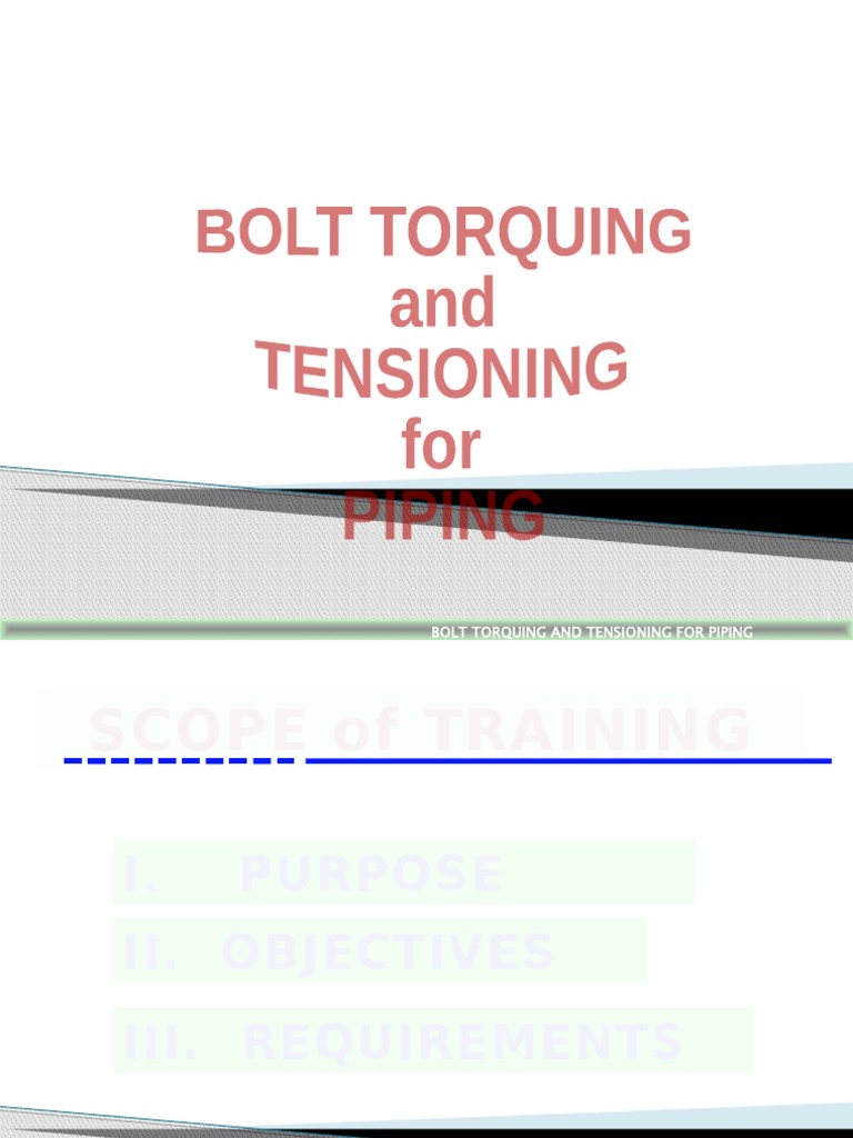 Bolt Torquing and Tensioning PDF Nut (Hardware) Screw