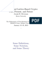NTRU and Lattice-Based Crypto: Past, Present, and Future: Joseph H. Silverman