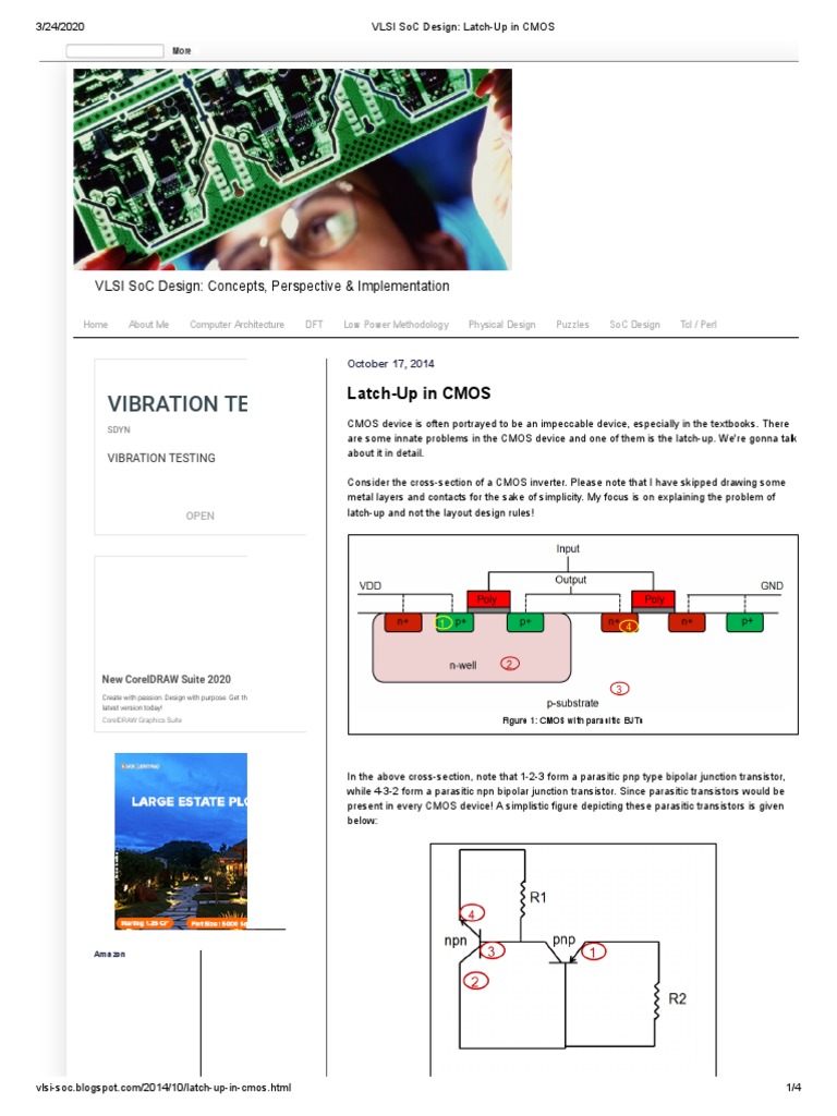 VLSI SoC Design LatchUp in CMOS PDF Bipolar Junction Transistor