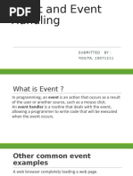 Event and Event Handling: Submitted By: YOGITA, 19071211