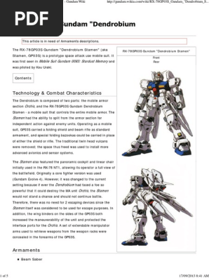 RX-78GP03S Gundam _Dendrobium Stamen_ - Gundam Wiki