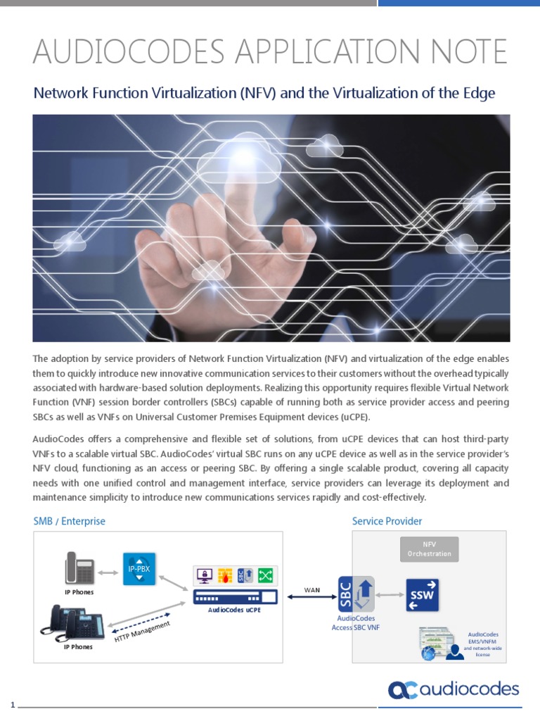 Network Function Virtualization NFV and The Virtualization of The Edge ...