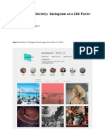 La Sociedad Estética. Instagram Como Forma de Vida. Manovich