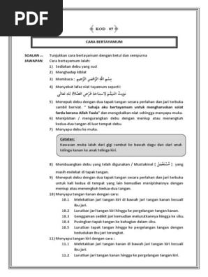 Kod 07 Tayammum Pdf