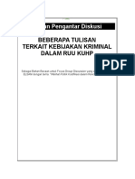 Kumpulan Beberapa Catatan Terhadap RUU KUHP Muladi