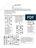 DNA Technology: Use The Gels Below To Answer The Following Questions. Highlight The Answer