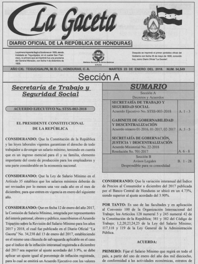 Gaceta Salario Minimo PDF