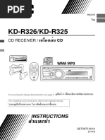 JVC Car Stereo System KD-R326