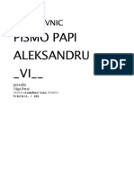 Divnić Juraj - Pismo Papi Aleksandru VI