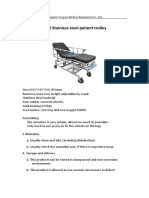 YX-2 Patient Trolley User Manual PDF