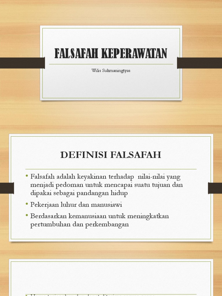 Falsafah Keperawatan | PDF