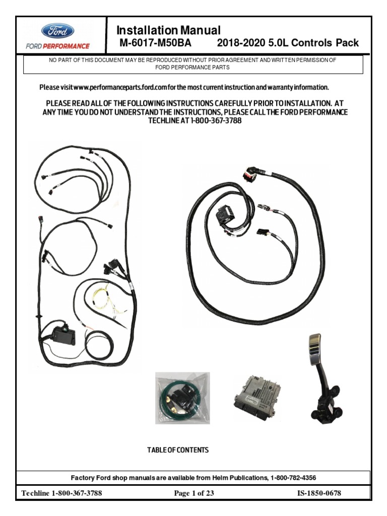 2018-2020 5.0L Controls Pack Manual | PDF | Automotive Technologies ...