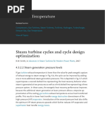 Exhaust Temperature: Steam Turbine Cycles and Cycle Design Optimization